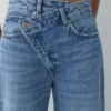 Jean baggy à taille croisée Jean baggy à taille croisée