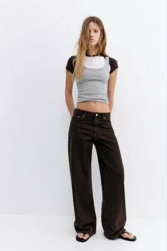 Jean baggy taille moyenne