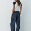 Jean coupe ballon avec cordons