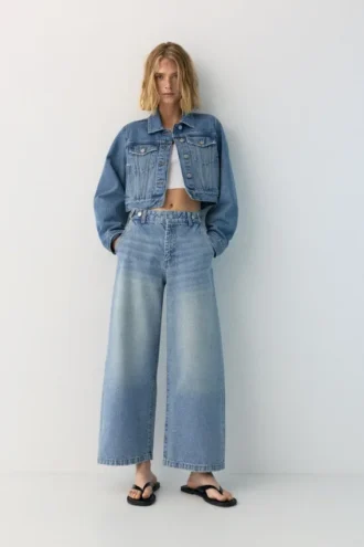 Jean coupe ballon à taille ajustable