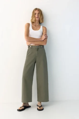 Jean coupe ballon à taille ajustable