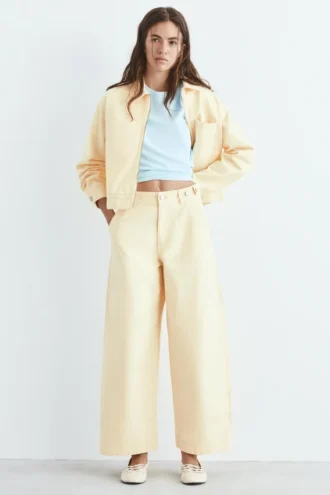 Jean coupe ballon à taille ajustable