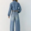 Jean coupe ballon à taille ajustable