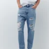Jean déchiré coupe décontractée Jean déchiré coupe décontractée