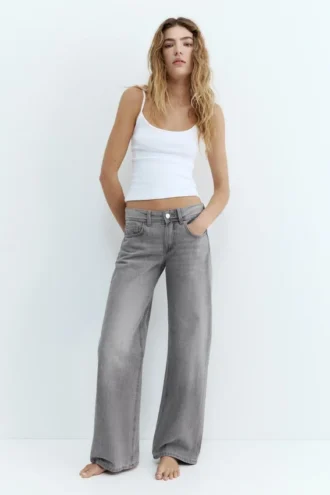 Jean droit taille basse