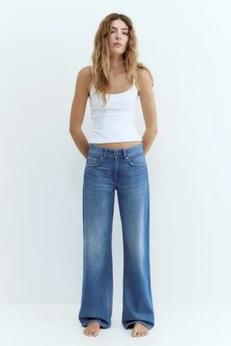 Jean droit taille basse