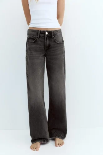Jean droit taille basse