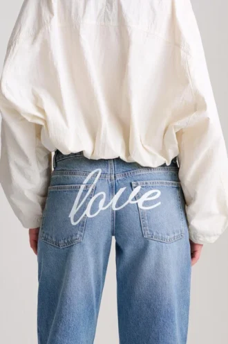 Jean droit taille basse