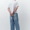 Jean à jambes larges imprimé étoiles