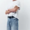 Jean à jambes larges imprimé étoiles
