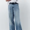 Jean à jambes larges imprimé étoiles