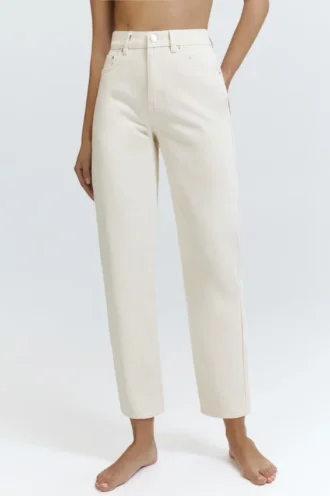 Jean mom taille haute