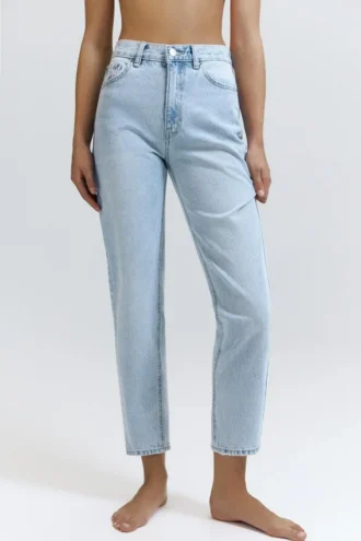 Jean mom taille haute