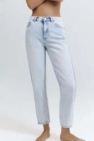 Jean mom taille haute