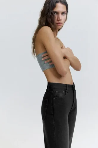Jean mom taille haute