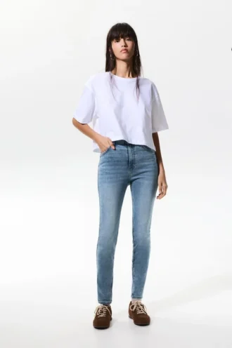 Jean skinny taille haute