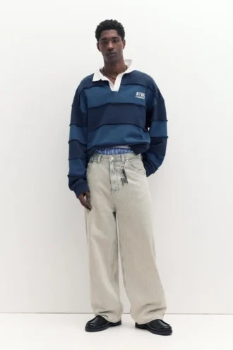Jean super baggy brodé