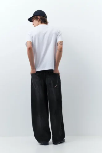 Jean super baggy brodé