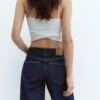 Jean taille basse à jambes larges Jean taille basse à jambes larges
