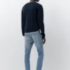 Jeans carotte à éclaboussures de peinture