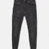 Jeans carotte à éclaboussures de peinture