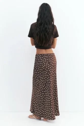 Jupe midi en satin