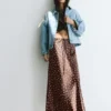 Jupe midi en satin Jupe midi en satin