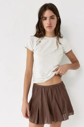 Jupe mini marron