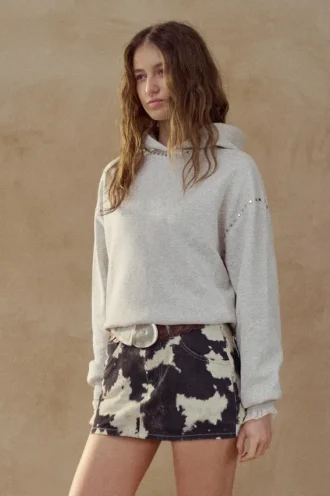 Jupe-short à imprimé vache