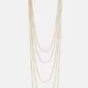 Long collier à chaîne contrastée Long collier à chaîne contrastée