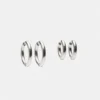 Lot de 2 boucles d’oreilles créoles Lot de 2 boucles d’oreilles créoles