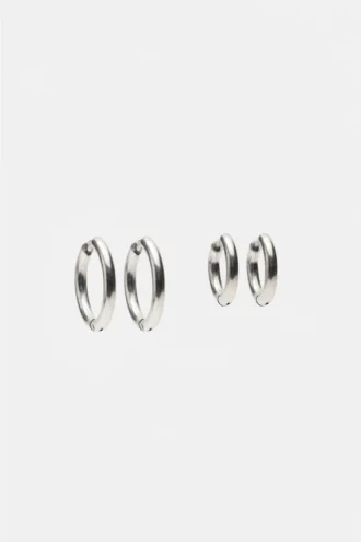 Lot de 2 boucles d&rsquo;oreilles créoles