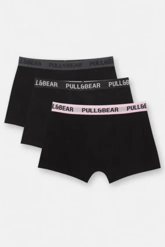 Lot de 3 boxers avec ceinture rose