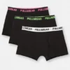 Lot de 3 boxers noirs avec ceinture fluo Lot de 3 boxers noirs avec ceinture fluo