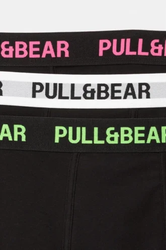 Lot de 3 boxers noirs avec ceinture fluo