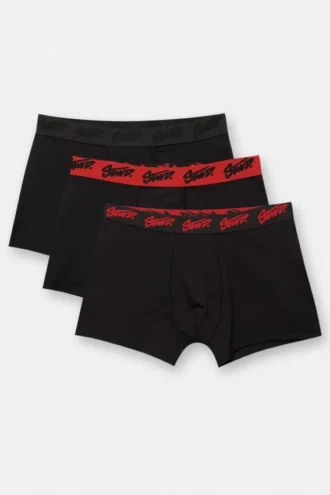 Lot de 3 boxers noirs avec logo STWD