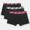 Lot de 3 boxers noirs avec logo STWD rose Lot de 3 boxers noirs avec logo STWD rose