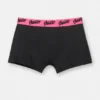 Lot de 3 boxers noirs avec logo STWD rose Lot de 3 boxers noirs avec logo STWD rose