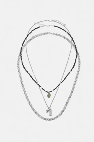 Lot de 3 colliers en pierre