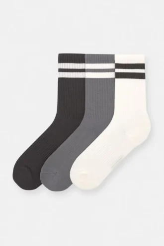Lot de 3 paires de chaussettes rayées