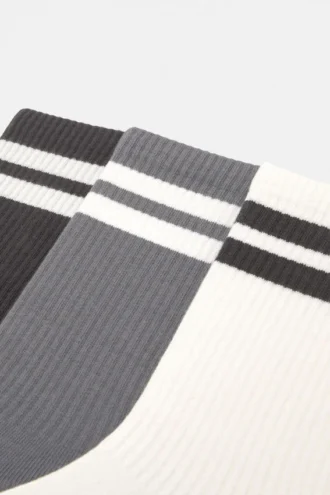 Lot de 3 paires de chaussettes rayées