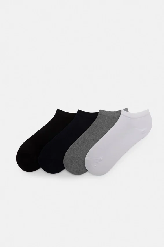 Lot de 4 paires de chaussettes courtes basiques Lot de 4 paires de chaussettes courtes basiques