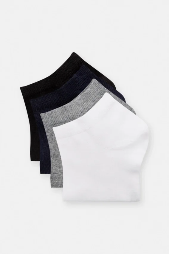 Lot de 4 paires de chaussettes courtes basiques Lot de 4 paires de chaussettes courtes basiques