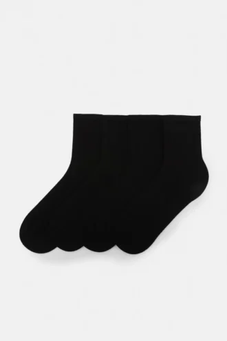 Lot de 4 paires de chaussettes noires en maille fine