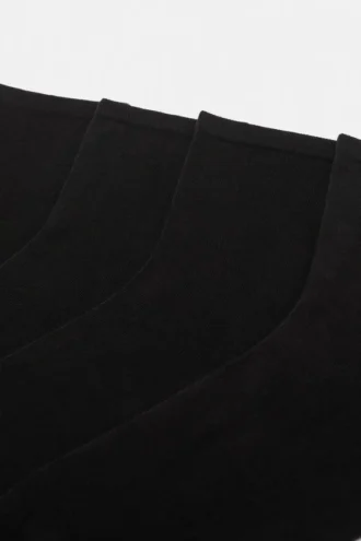 Lot de 4 paires de chaussettes noires en maille fine