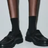 Lot de 4 paires de chaussettes noires en maille fine Lot de 4 paires de chaussettes noires en maille fine