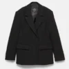 Manteau court ajusté en feutre texturé