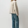 Manteau court à texture feutrée