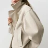 Manteau court à texture feutrée