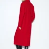Manteau long rouge doux